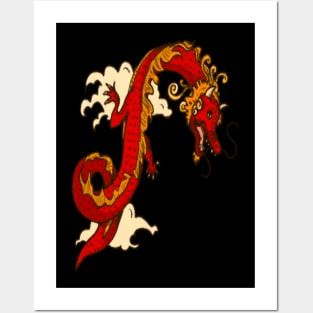 Chinese dragon Posters and Art